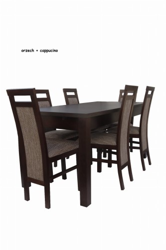 Stół s-18L 80x160/200 + 6 x krzesło k 75     3 wersje kolorystyczne