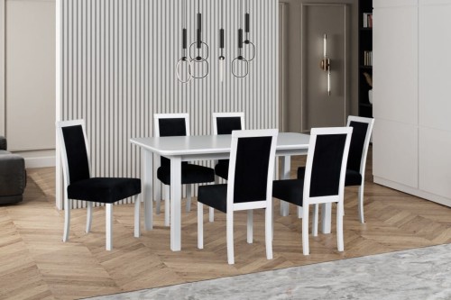 Stół WENUS 5S 90x160 / 200 + 6 krzeseł ROMA 3 