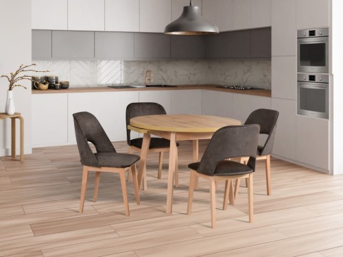 Stół OSLO 3L fi100/130 + 4 krzesła MONTI 2