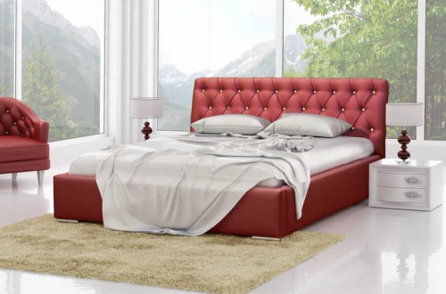 Łoże sypialniane RETRO 180 cm - kompletne z materacem 7 strefowym